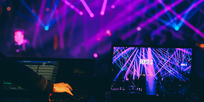 dj at an event venue that is using event led displays